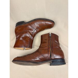 Vintage 1970s Mason Men's Brown Leather Dress Boots Size 10.5 B